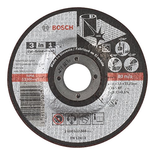 Acessório para Rebarbadoras BOSCH 2 608 602 388 Bosch - Acessórios para ferramentas - 11,5 cm, 25 mm, cinzento