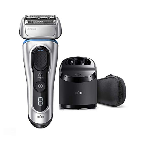 Máquina de Barbear BRAUN Series 8 8370Cc Braun - Acessórios de banheiro - indicador LED, autonomia 1h, prateado