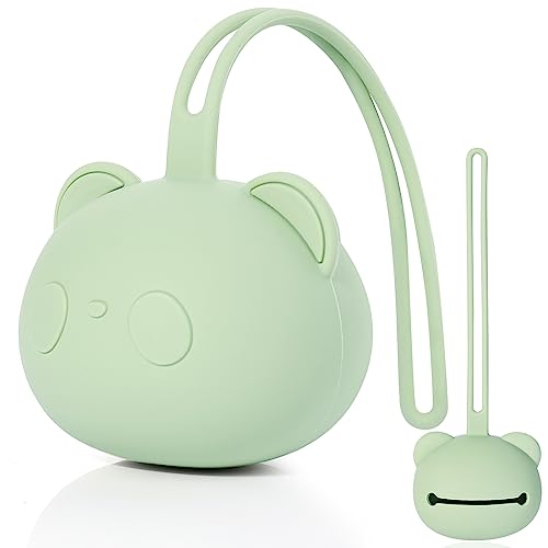 Porta-Chupetas ORZBOW Silicone (Verde - 9.5 x 7.3 x 1.8 cm) Orzbow - Clipes e suportes para chupetas - silicone, verde, compacto