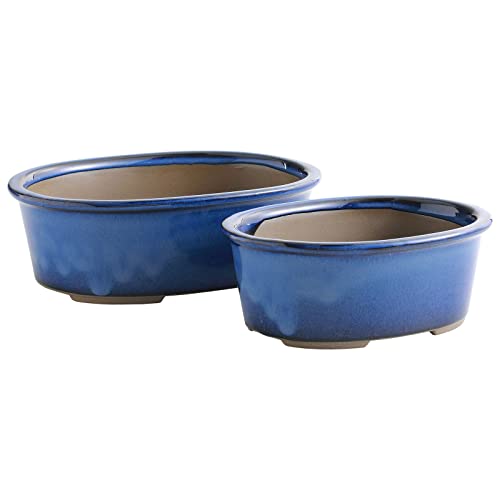 Vaso WAZAKURA BANKO (Azul - Cerâmica e Vidro) Wazakura - Vasos e canteiros - cerâmica, vidro, azul, retangular