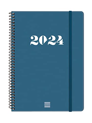 Agenda FINOCAM Spiral My Week 2024 Azul (A5 - 2024 - Semanal - 14.8x21cm) Cabero Group 1916, S.A. - Cadernos e bloco de notas - 2024, A5, semanal, azul