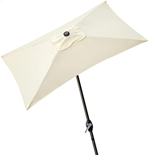 Guarda-Sol AKTIVE Rectangular (Branco - Alumínio - 200 x 120 cm) AKTIVE - Guarda-sóis e toldos de exterior - 240 cm, 200 cm, 120 cm, alumínio