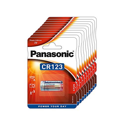 Pilha Recarregável PANASONIC PACR123A_10 Panasonic - Peças e acessórios para câmeras - ion-lítio, 1240 mah, 3,7 V, azul