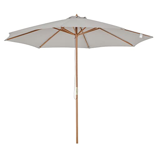 Guarda-Sol Outsunny | 300 x 250 cm - Cinzento Outsunny - Móveis de exterior - 300x250 cm, cinzento