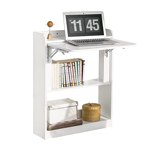 Secretária Dobrável SOBUY FWT92-W (Branco - 136x68x90cm) sobuy - Mesas - dobrável, branco, 136x68x90cm