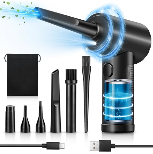Mini Aspirador Elétrico para Computador com Luz LED e 4 Jatos de Ar Gavgroom - Aspiradores - mini, aspirador elétrico, computador, luz LED, jatos ar