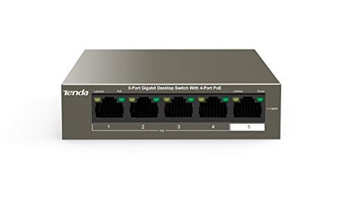 Tenda Teg1105P-4-63W com Fios Gigabit Ethernet Tenda - Concentradores e comutadores - gigabit ethernet, 5 portas, poe, cat6