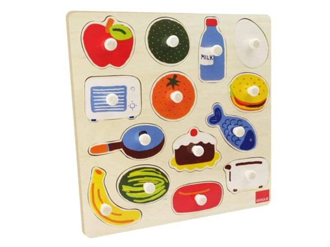 Puzzle 3D Diset 53024 | 14 Peças | Madeira Goula - Quebra-cabeças de madeira e com pinos - madeira, 14 peças, 3D, suporte