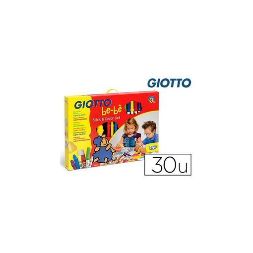 Conjunto de 6 Marcadores Giotto Gioto Be-Be P Colori e Sticker Giotto - Kits de desenho e pintura - 6 marcadores, gioto be-be p, coloridos, sticker