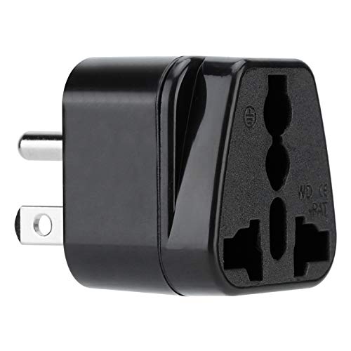 Adaptador de Viagem INTRILIFE 4X (Preto - 4 Tomadas) Intirilife - Inversores de energia - 4 tomadas, conector schuko, proteção contra sobrecarga, viagem