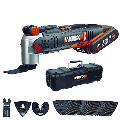 Multiferramenta WORX WX693 (Bateria - 18 V) Worx - Ferramentas elétricas multifuncionais - 18 V, Hyperlock, 80000 rpm, 42 acessórios