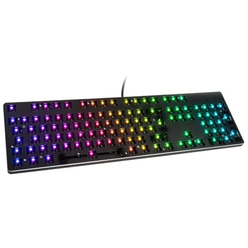 Teclado Gaming GLORIOUS PC GAMING RACE GMMK RGB (USB - Layout US) Glorious - Teclados - layout US, rgb, usb, visor LED, preto