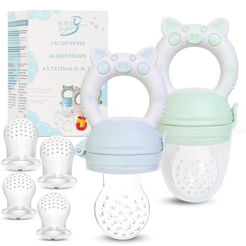 Chupeta BLUET B BABY Silicone (Azul e Verde) Bluet B - Chupetas e mordedores - silicone, natural, sem BPA, fruta