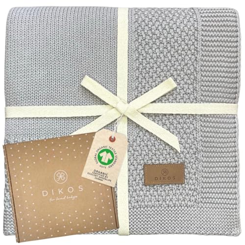 Manta DIKOS 100% Algodão Orgânico GOTS Cinza DIKOS - Roupa de cama e cama - algodão, orgânico, gots, cinza