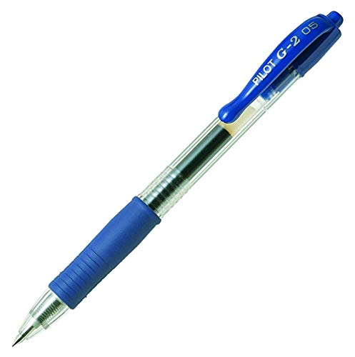 Esferográfica Rollerball PILOT G-2 Azul (Tinta Preta) Pilot - Canetas - tinta preta, traço fino, design ergonômico, reabastecimento fácil
