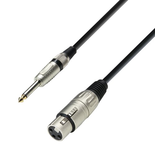 Cabo de Áudio ADAM HALL (XLR - Jack 6.3mm - 6 m - Preto) Adam Hall - Cabos de áudio e vídeo - xlr, jack 6.3mm, 6m, preto