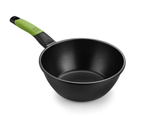 Frigideira de wok com cabo RA Prior A121472 BRA - Woks - wok, cabo, preto, verde, alumínio