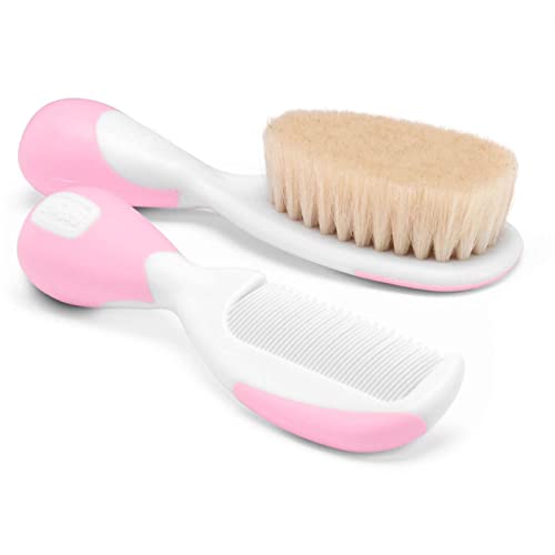 Escova de Cabelo CHICCO 00006569100000 (Rosa - Plástico) Chicco - Pentes e escovas - fibra natural, pêlos macios, alças largas, suporte