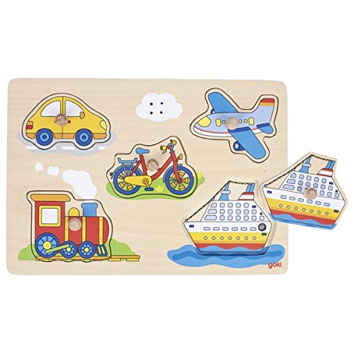 Puzzle Goki 57519 Madeira e Plástico 6 Anos Goki - Quebra-cabeças de madeira e com pinos - 48 peças, 6 anos, madeira, plástico