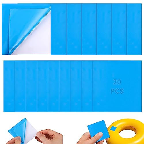 20 Unidades de Tecido Impermeável para Piscina Azul Quadrado SPINNE LUCAS - Acessórios para piscina e spa - pvc, autoadesivo, azul, 7x7cm, 20 unidades