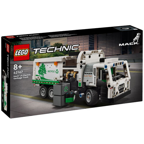 LEGO Technic: Camião de Resíduos Mack LR Electric - 42167 (Idade Mínima: 7) LEGO - Brinquedos - LEGO Technic, camiao de residuos, mack lr electric, idade mínima 7