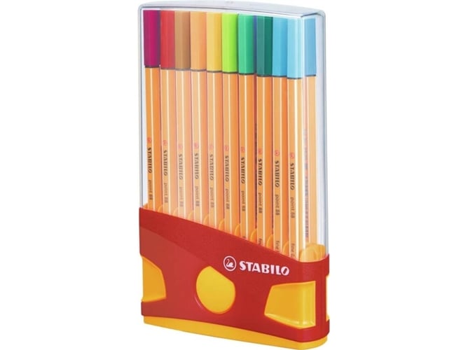Caneta Fineliner STAEDTLER Point 88 (Multicor - 8 Unidades) Stabilo - Marcadores e marcadores de texto - fino, multicor, 8 unidades, metal