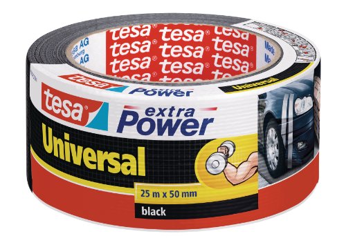 Fita Adesiva TESA Extra Power - 25m x 48mm - Preto TESA - Fita adesiva de ferragens - 25m, 48mm, resistente à água, universal