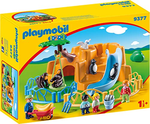 Jogo de Tabuleiro PLAYMOBIL 1.2.3 Zoo (Idade Mínima Recomendada: 4 anos) PLAYMOBIL - Brinquedos - zoo, macacos, pinguins, 4 anos