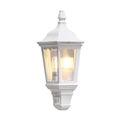 Candeeiro de Parede KONSTSMIDE Firenze (Branco - E27 - 1 x 60 W - Alumínio) Konstsmide - Luminárias de parede - branco, transparente, 60 W, alumínio