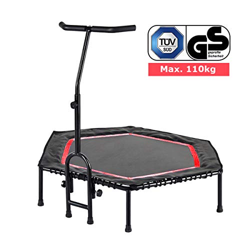 Cama de interior Elástico PLEGABLE Flyjump 126cm Preto e Vermelho FA Sports - Trampolins - elástica, plugável, 126 cm