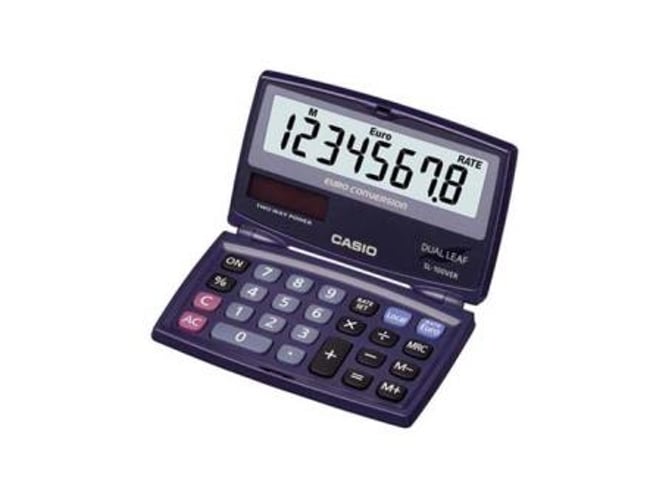 Calculadora de Secretária Casio SL-100VER | Azul (Calculadora) Casio - Calculadoras - calculadora, secretária, azul, rectangular, visor com luz