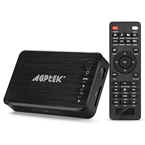 Reprodutor multimédia AGPETEK MKV Media Player AGPTEK - Reprodutores de mídia e streaming doméstico - reprodutor multimédia, agpetek mkv media player, saída hdmi, leitor cartões sd, usb 2.0/3.0, formatos de vídeo, controlo remoto infravermelhos