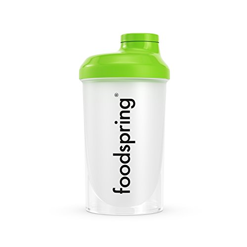 Shaker FOODSPRING 500 ml (Vidro e Aço Inox) foodspring - Garrafas de água - shaker, foodspring, 500ml, vidro, aço inox