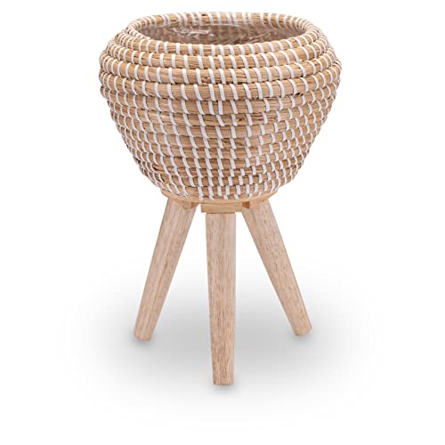Vaso Decorasian com suporte integrado - 20cm - Verde Decorasian - Vasos e canteiros - decorativo, suporte integrado, 20cm, verde