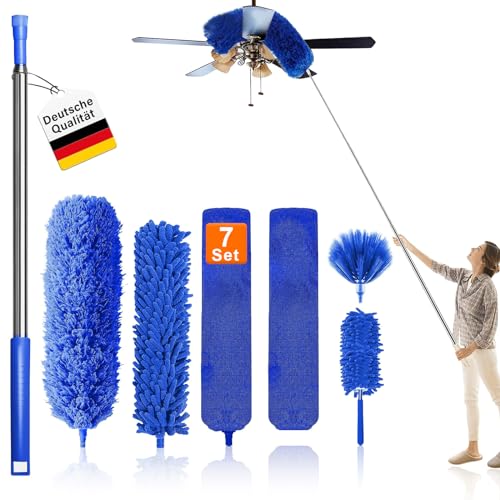 Escova de Varanda Extensível com 7 Peças - Azul DYDHRER - Penas de pó - extensível, 7 peças, azul