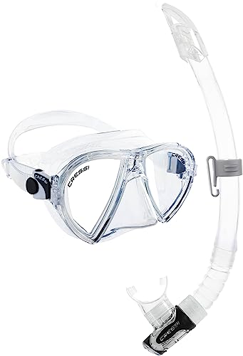 Conjunto de máscara e tubo de mergulho CRESSI Ocean VIP Cressi - Conjuntos de equipamento de mergulho e snorkeling - máscara, tubo de mergulho, proteção olhos, segurança