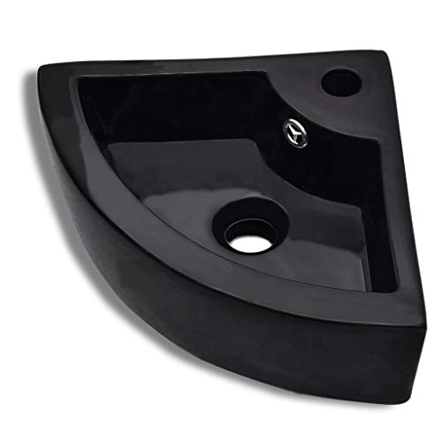 Lavatório de Casa de Banho VDX-VE-0030-BK | Preto vidaXL - Acessórios de encanamento - lavatório, preto