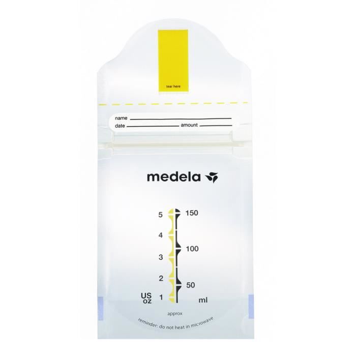 Sacos para Leite Materno MEDELA (1 Unidade) MEDELA - Recipientes de armazenamento de leite materno - 180 ml, transparente, sacos leite materno