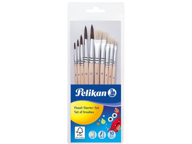 Conjunto de Pincéis HERLITZ Pelikan Starter Pelikan - Ferramentas de medição e marcação de artesanato - conjunto, pincéis, HERLITZ, pelikan starter, bolsa