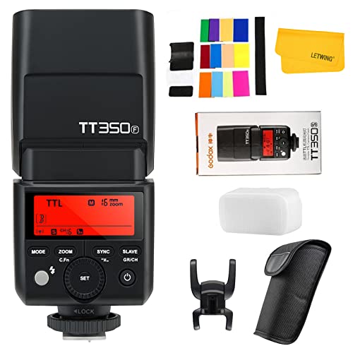 Flash GODOX TT350F (NG: 36 - Controlo: TTL) GODOX - Flashes de câmera - tlt, 36mm, controlo ttl, preto branco