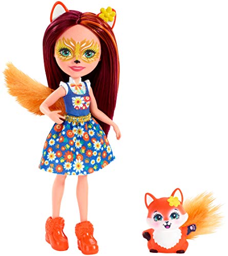 Conjunto de bonecos de brincar ENCHANTIMALS (3 anos) Enchantimals - Bonecas - boneca, mascote, 15 cm, vestido floral