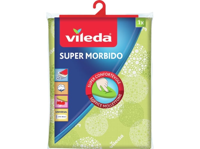 Capa para Tábua de Engomar VILEDA Supermorbido Vileda - Almofadas e capas para tábuas de passar a ferro - algodão, 1300 x 450 mm
