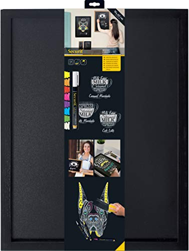 Quadro de Parede de Ardósia SECURIT WBWBL400 SECURIT - Quadros-negros - ardósia, 2 compartimentos, prateleira