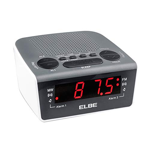 Rádio Despertador Elbe CR-932 | Branco (Rádio) Elbe - Áudio - rádio despertador, branco