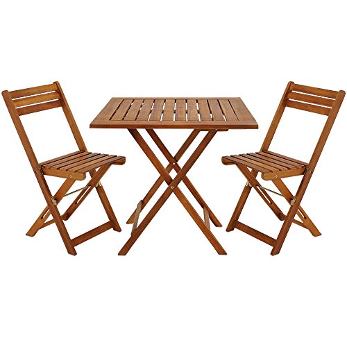 Conjunto de Jardim para Varanda CASARIA | Madeira - Castanho Casaria - Conjuntos de móveis de exterior - madeira, castanho, mesa, cadeiras