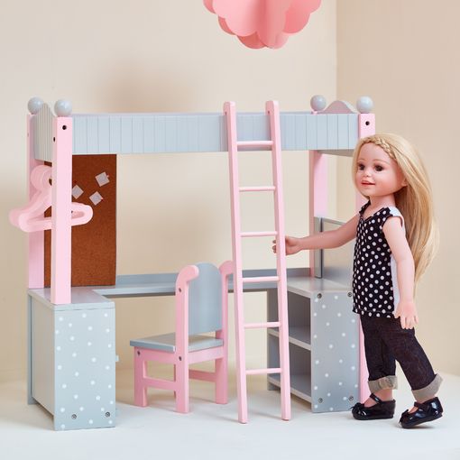 Cama com Secretária OLIVIAS LITTLE WORLD TD-0204AG Olivia's Little World - Acessórios para bonecas e figuras de ação - secretária, cama, OLIVIAS LITTLE WORLD