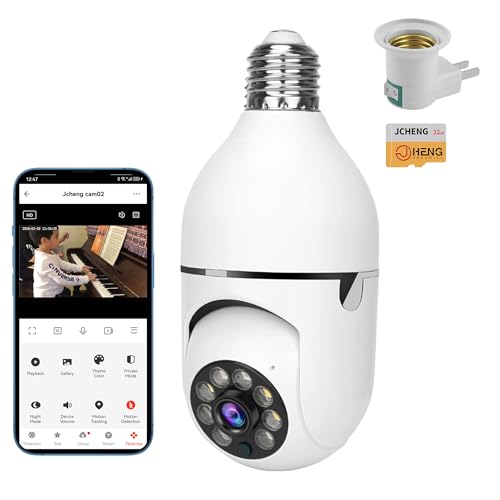 Câmara de Vigilância JCHENG 4MP 355º com Luz Shenzhen Jing Cheng Digital Security Limited., - Câmeras de vigilância - câmera, vigilância, jcheng, 4MP, 355º, luz