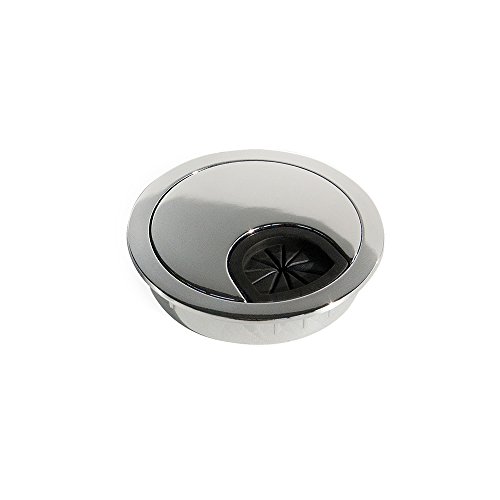 Suporte para Cabos de Mesa, D. 60 Mm, EMUCA, Aço e Plástico, Cromo, 200 mm Emuca - Materiais de embalagem - suporte, cabos, mesa, 60mm, aço, plástico