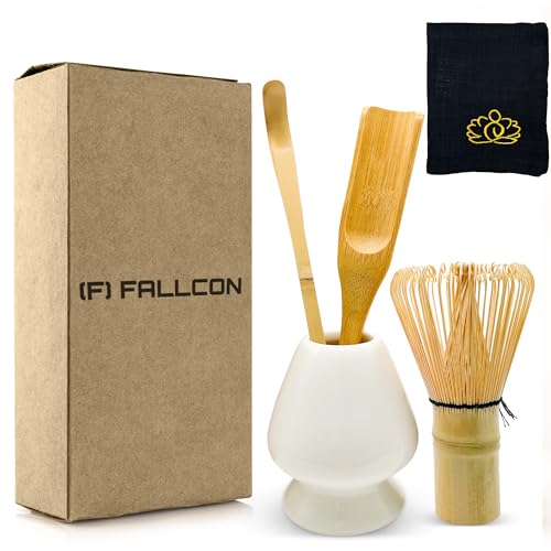 Kit de Chá MATCHA TE com Espátula e 100 Varas FALLCON F - Conjuntos de ferramentas para coquetel e barware - kit, chá matcha, espátula, 100 varas