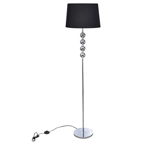 Candeeiro de Pé VidaXL | 2 Lâmpadas LED | Aço e Vidro vidaXL - Luminárias Decorativas - led, aço, vidro, 2 lâmpadas